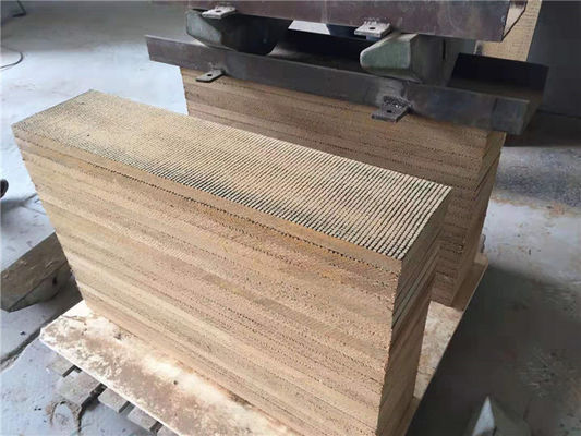 Brown Color Brake Block Material , Industrial Friction Materials With Holes