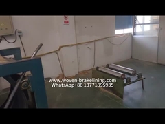 Asbestos-free brake belts are cut and packed by the factory